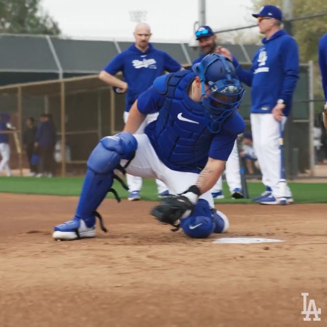 Work behind the plate. #DodgersST