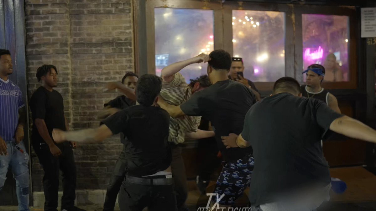 Wild: Crazy brawl broke out Downtown ATX fight #streetfight #fights #brawl