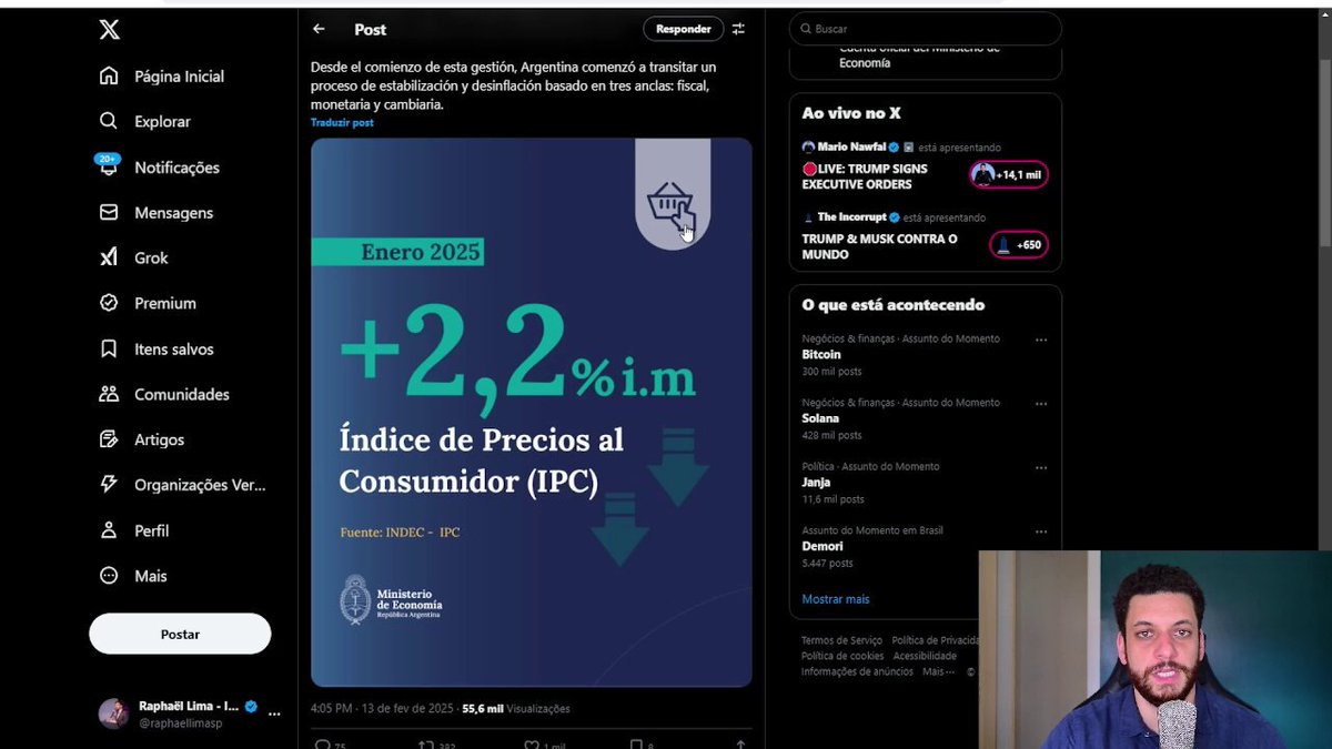 Milei. Pobreza caiu para 37% Salários em alta de 27% Indústria crescendo 8,4% Investimentos de 50 bilhões de dólares pela Shell Enquanto isso no Brasil... Se tiver caro, não compre.