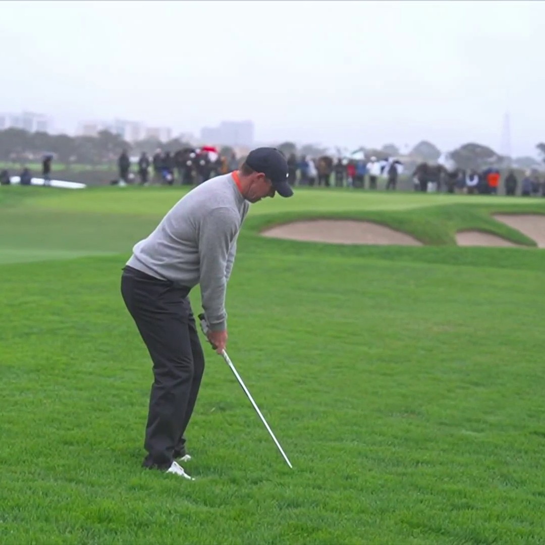 Rory backspin CHEDDAR out of some seriously thick lettuce. Golf shot.
