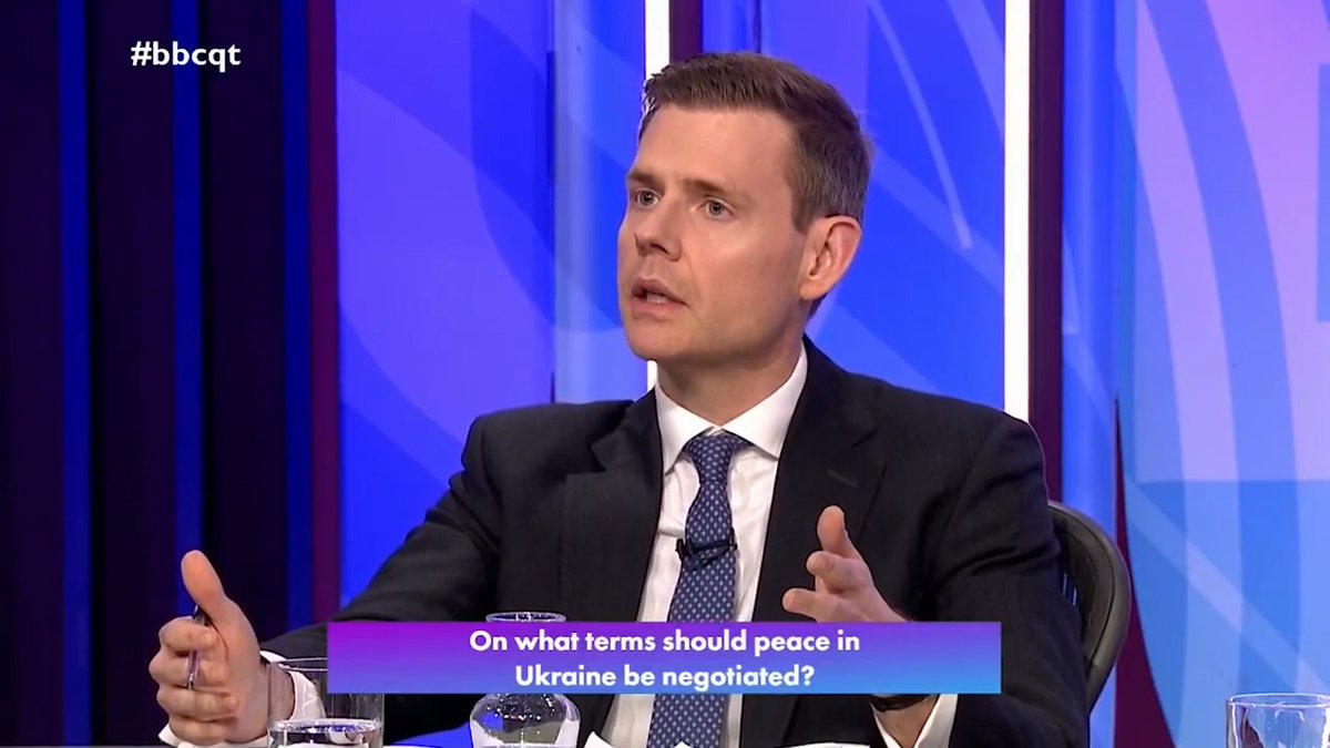 “A lot of people who like to start wars are suddenly very angry with one guy who wants to stop this war” Matt Goodwin claims we are seeing a “reset of geopolitics” and that the US under Trump has “had enough” of interventionism #bbcqt