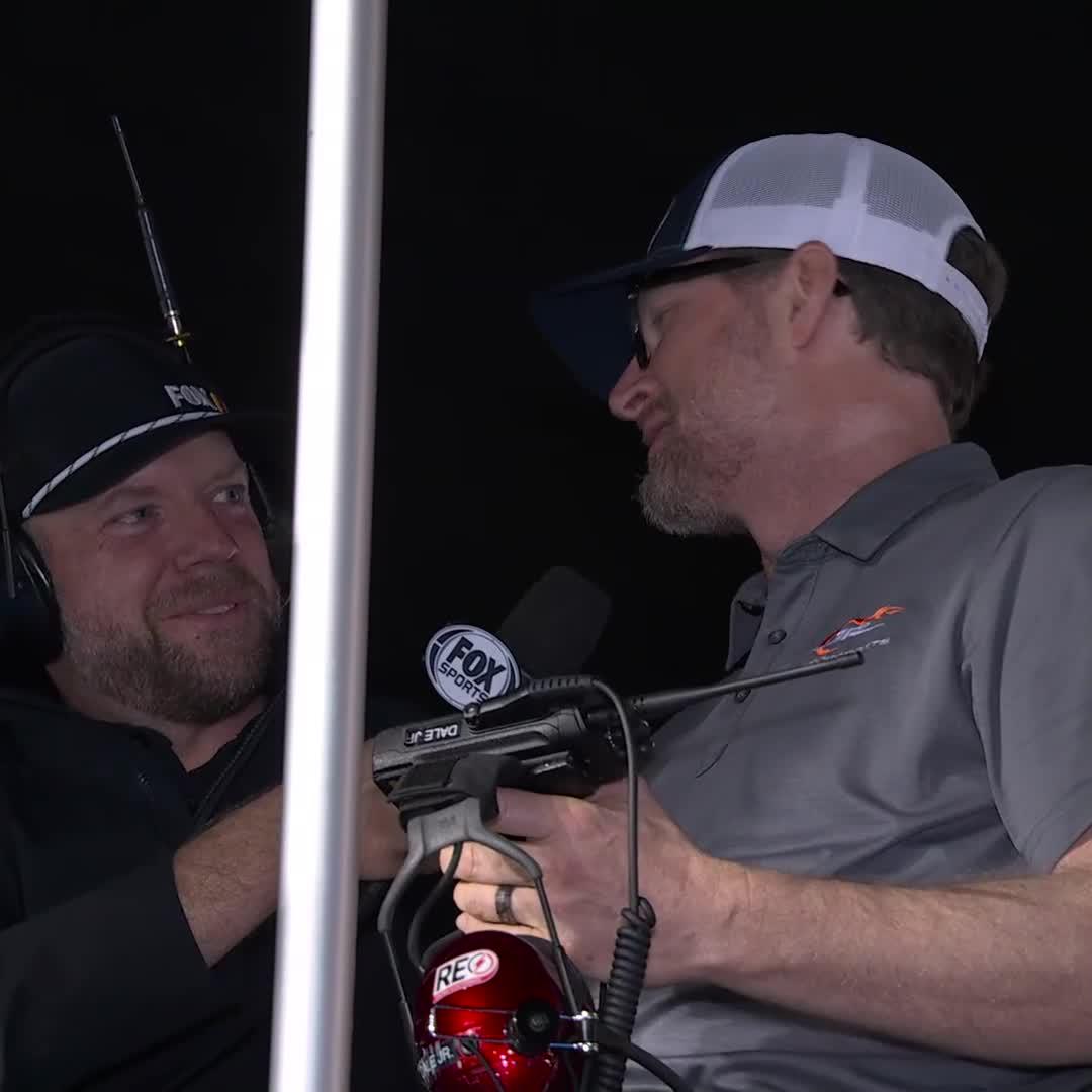 .Dale Earnhardt Jr. is ready for the fun night ahead.