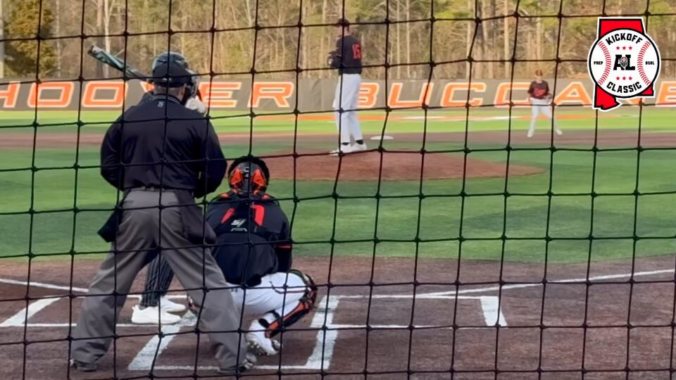 RHP William Andre (William Andre, 2025) showing ⚡️stuff in his first start of the year. Easy mover down the mound from a longer, high 3/4 slot. Able to mix 3 pitches in any count. Cut the fastball at times while also showing arm side run at times. FB: 88-92 mph, T93 SL: 81-83 mph CH: 73-75 mph Samford Baseball recruit. #PBKickoff25 || #ALHeatSheet