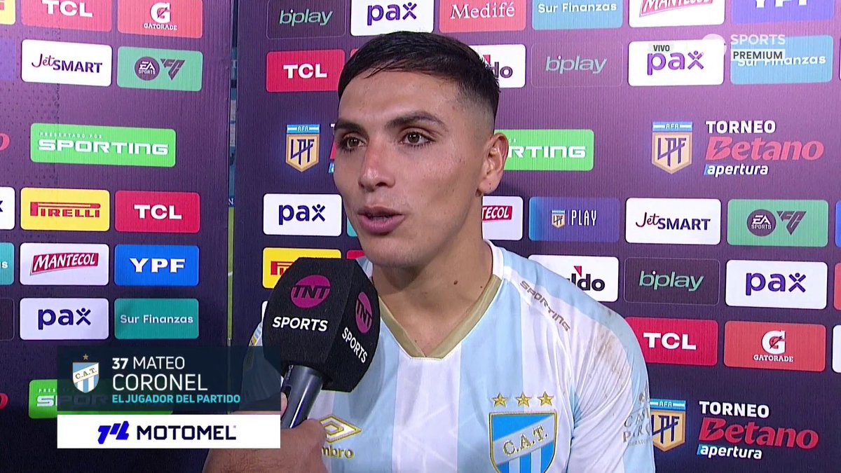 "YO ME LA LLEVO IGUAL A LA PELOTA, QUE LA VAYAN A BUSCAR A MI CASA DE ÚLTIMA" Mateo Coronel fue la gran figura en la goleada de Atlético Tucumán ante Sarmiento. #Suscribite y viví el Torneo Apertura 2025 por TNT Sports 👉
