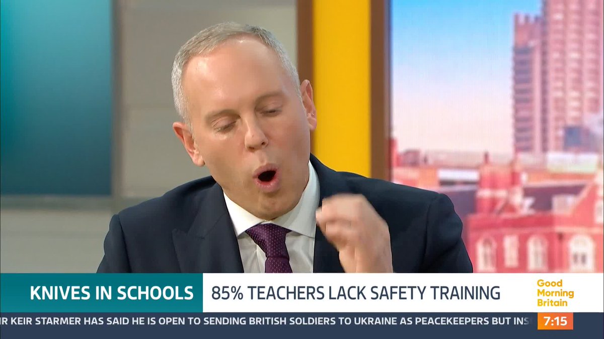 'It's a wider problem.' A survey of 4,000 teachers across England has found 1 in 5 teachers have seen a weapon in school. Headteacher Errol Comrie says more needs to be done by the government and that we cannot expect schools to tackle this issues themselves.