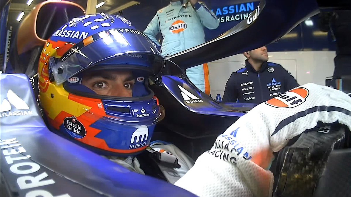 FW47 on track! 🔊 Carlos Sainz took to the Silverstone track as Williams launched their 2025 car ⚪️🔵