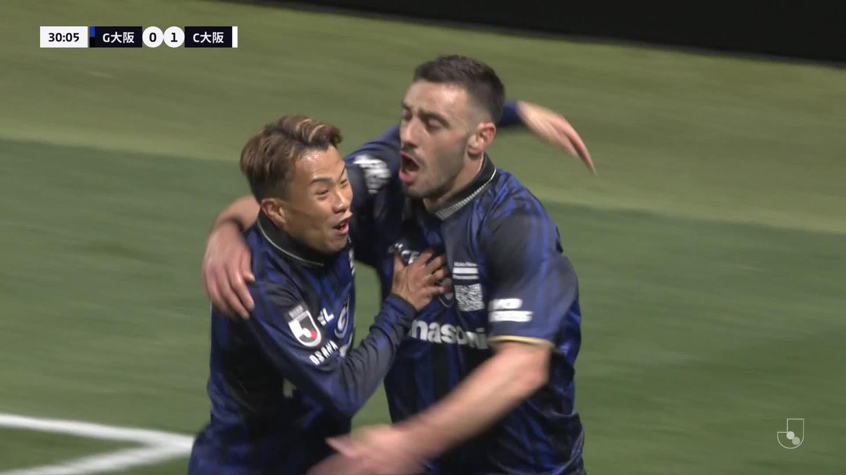 ネタ ラヴィのＪ初ゴールはダービーでの同点弾🔥 🎦 ゴール動画 🏆 明治安田Ｊ１リーグ 第1節 🆚 Ｇ大阪vsＣ大阪 🔢 1-1 ⌚️ 31分 ⚽️ ネタ ラヴィ（Ｇ大阪） #Ｊリーグ開幕
