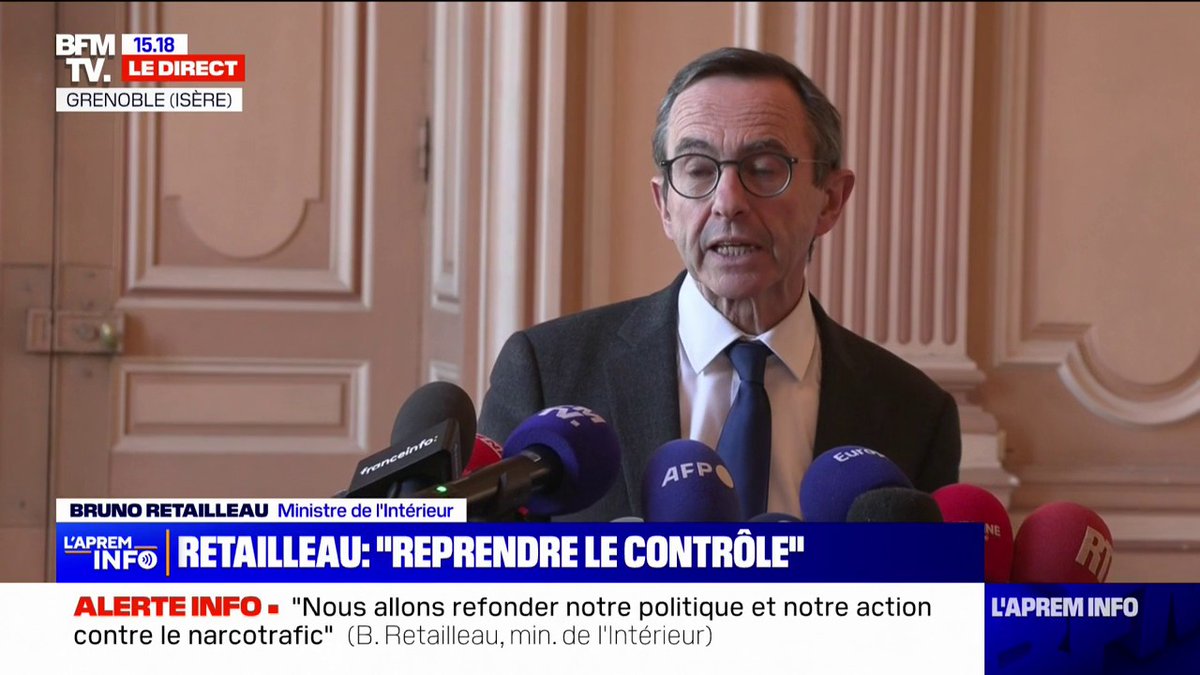 Drogue: Bruno Retailleau assure vouloir "reprendre le contrôle de l'espace public"