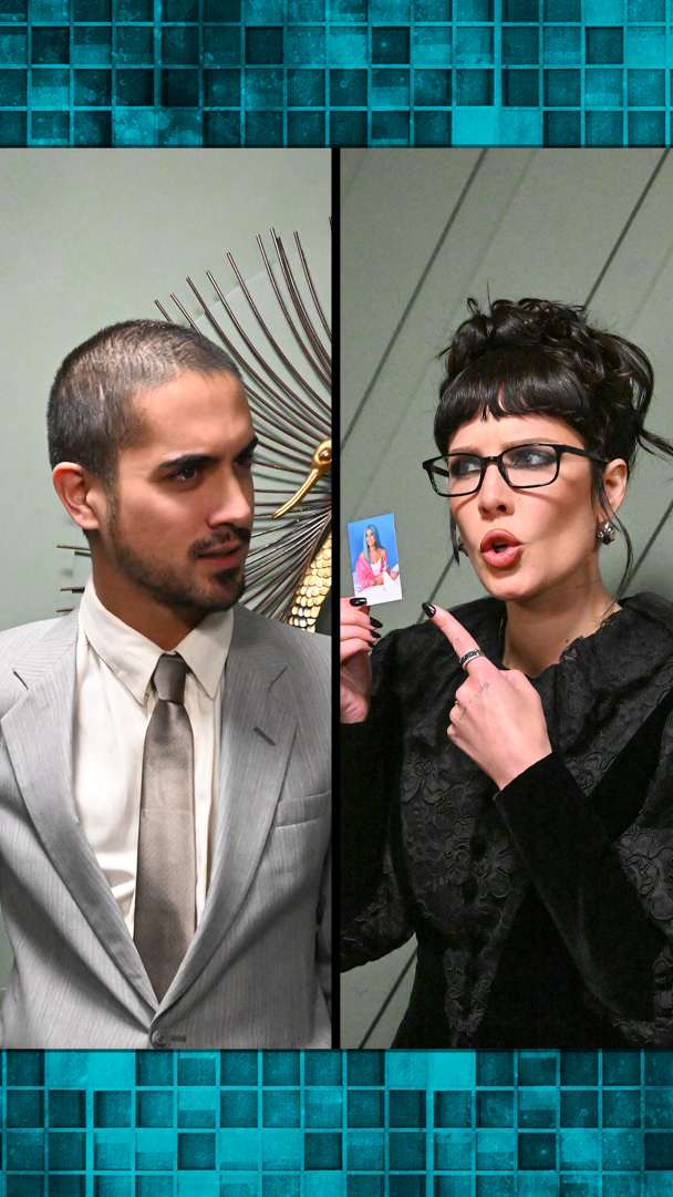 Halsey backstage of The Tonight Show with fiancé Avan Jogia.
