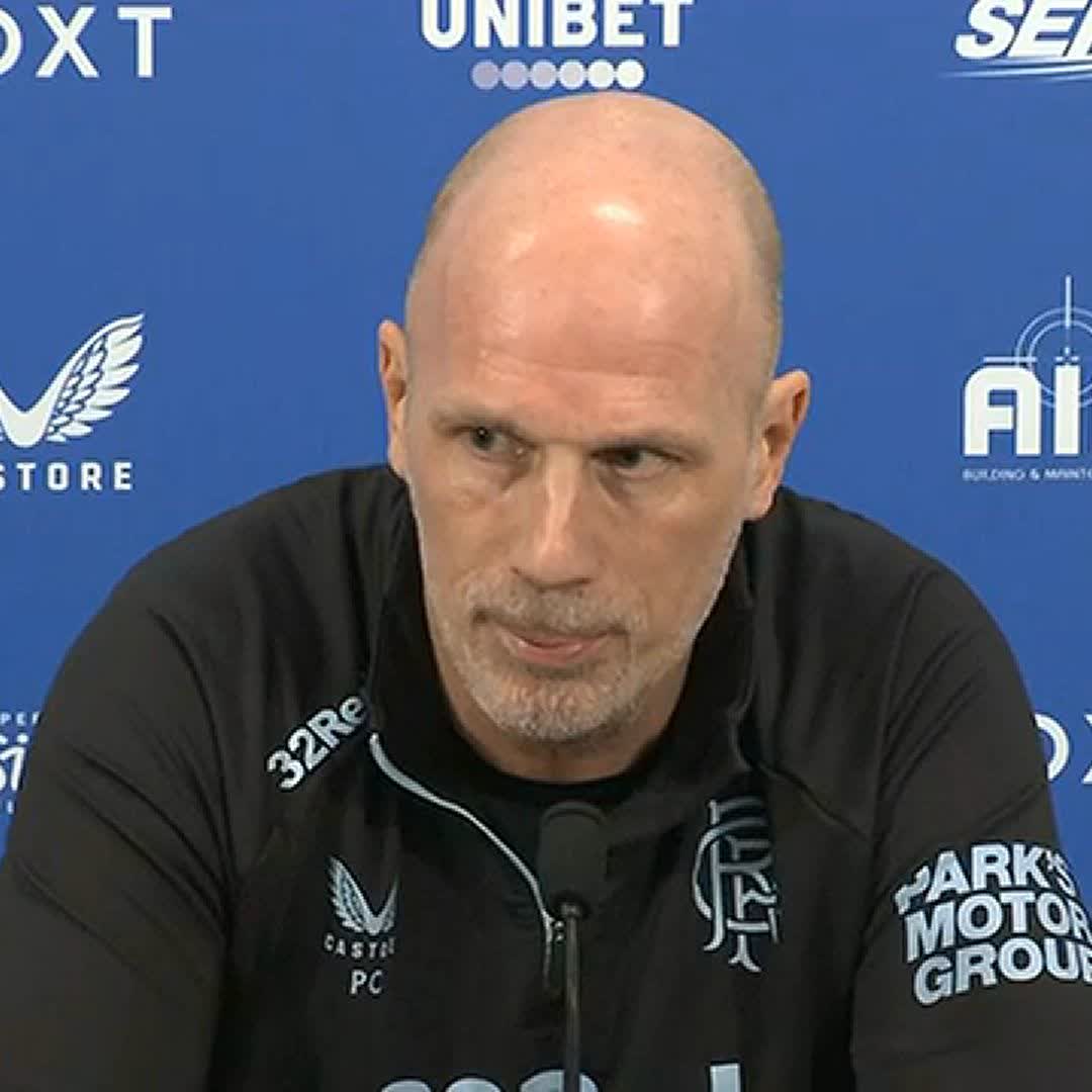 🔵 "Not one manager in the world has guarantees...that's part of football" Rangers boss Philippe Clement on talks with CEO Patrick Stewart after their Scottish Cup exit and his demands for a "reaction" this weekend. Hearts vs Rangers, live on Sky. Sunday from 11am 📺