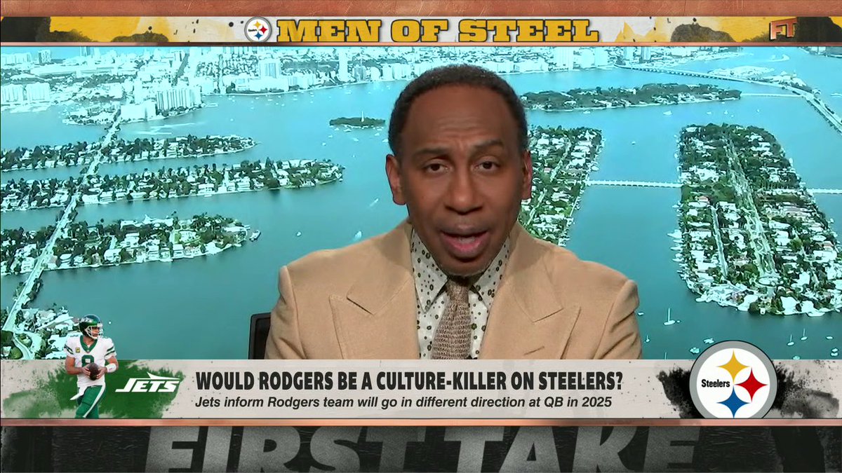 Would Aaron Rodgers be a good fit on the Pittsburgh Steelers? 🤔 “Before Patrick Mahomes came along … as a talent, Aaron Rodgers was the greatest quarterback we had ever seen.” —Stephen A Smith 👀