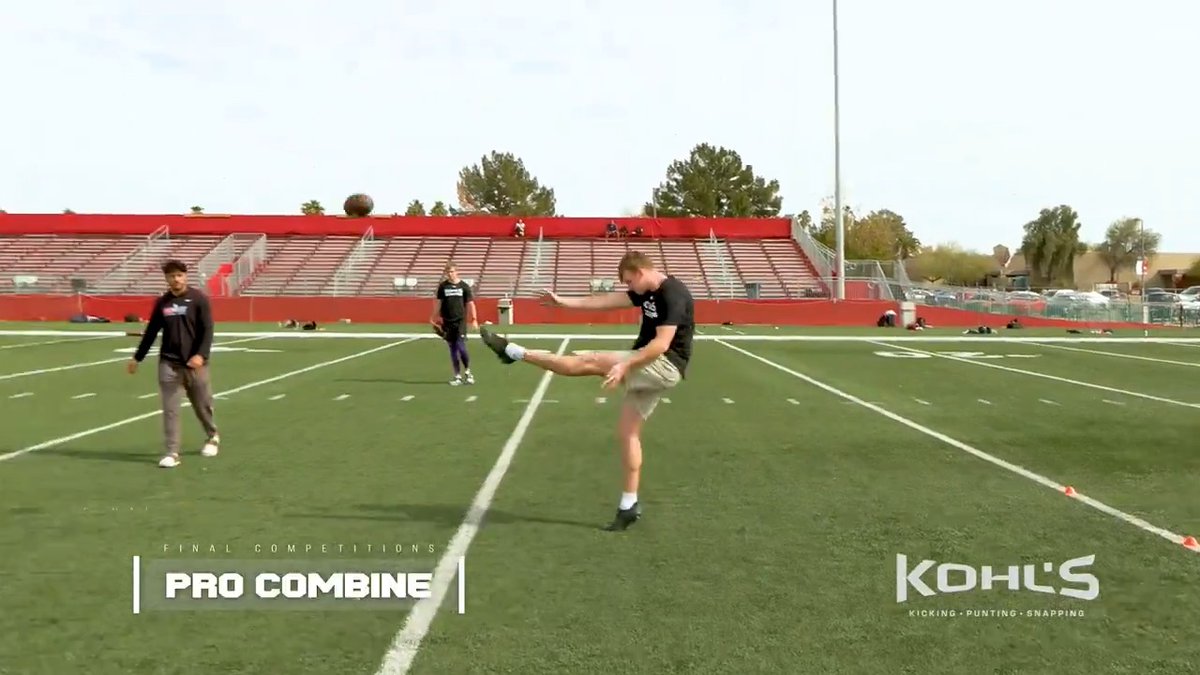 After averaging 47.9 yards in Day 1 and winning preliminary competitions against the field, NFL Draft Eligible Senior Luke Elzinga (@ElzingaLuke) of Oklahoma earned a spot in the punt finals of the 2025 #KohlsProCombine. Oklahoma Football // #NFL