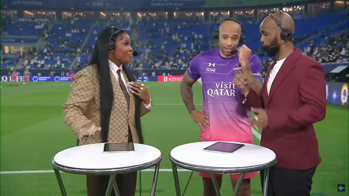 🗣️ "I'm past that line of winning, how you impact people is also important" Thierry Henry says the most important thing for him today is how much money the #MatchForHope will raise for people in need ❤️