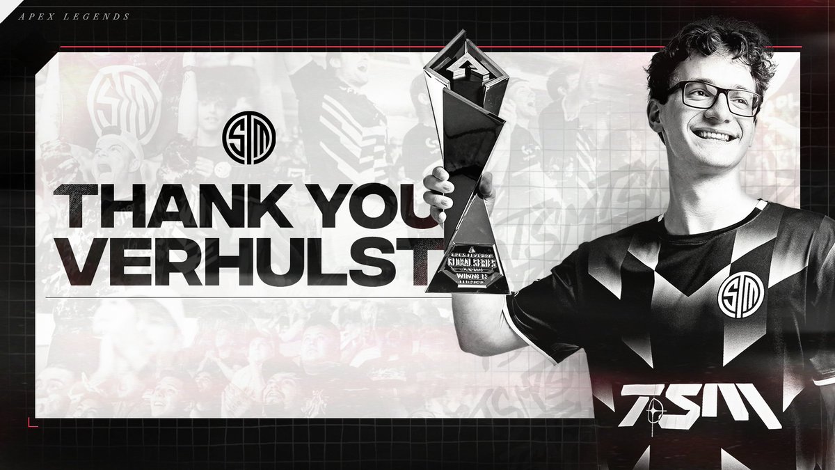 A World Champion. A legendary member of the black-and-white. Although the next time we meet will be as competitors, you will forever be a part of TSM history. Thank you for the camaraderie, the conquests, and the lifelong memories and friendships made along the way. Thank you, CRT Verhulst.