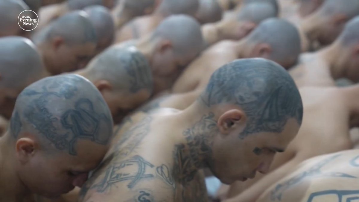 TONIGHT: The Trump administration recently said that El Salvador's President Nayib Bukele has offered to accept and incarcerate deportees from the U.S., including criminals with American citizenship currently imprisoned in the U.S. inside the Terrorism Confinement Center, a mega-prison that houses the country's most notorious gang members and criminals. CBS News' Lilia Luciano traveled to El Salvador to see the conditions inside the maximum security prison. Watch at 6:30 p.m. ET on CBS Evening News.