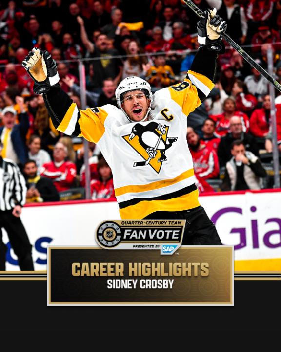 Sidney Crosby seems like a strong NHL Quarter-Century Team candidate to us. 🤷 Vote for who you think should be included by using #NHLQCTeam and the player's full name or handle here on X! NHL Quarter-Century Team presented by SAP