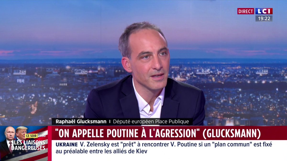 🗣️ "Si il y a une leçon qu'il faut tirer de l'Histoire, c'est qu'on ne calme pas les tyrans en cherchant à les apaiser" lance Raphael Glucksmann ▶️ david doukhan