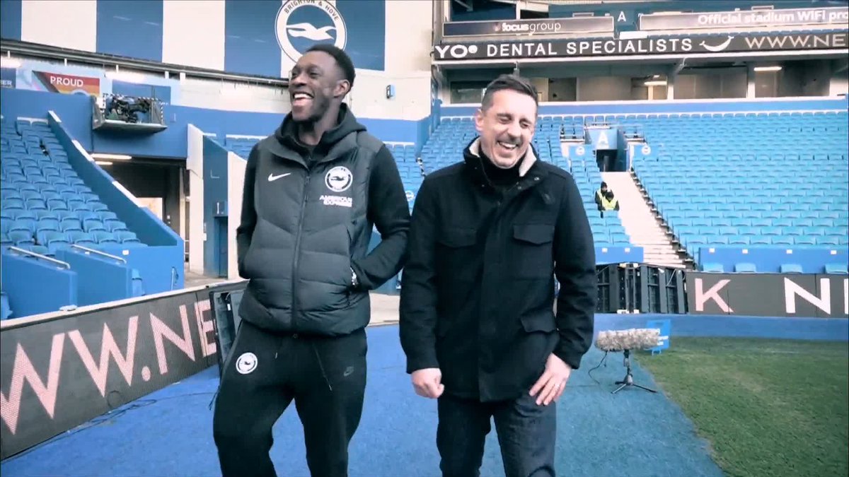 "I was a bit better than you were at 34, Gary" 😂 Brighton striker Danny Welbeck says he feels physically good and strong 💪