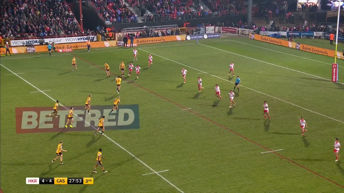 WHAT A TRY FROM ROONEY! ⚡️ Castleford now leading Hull KR after a bright start at Craven Park ‼️