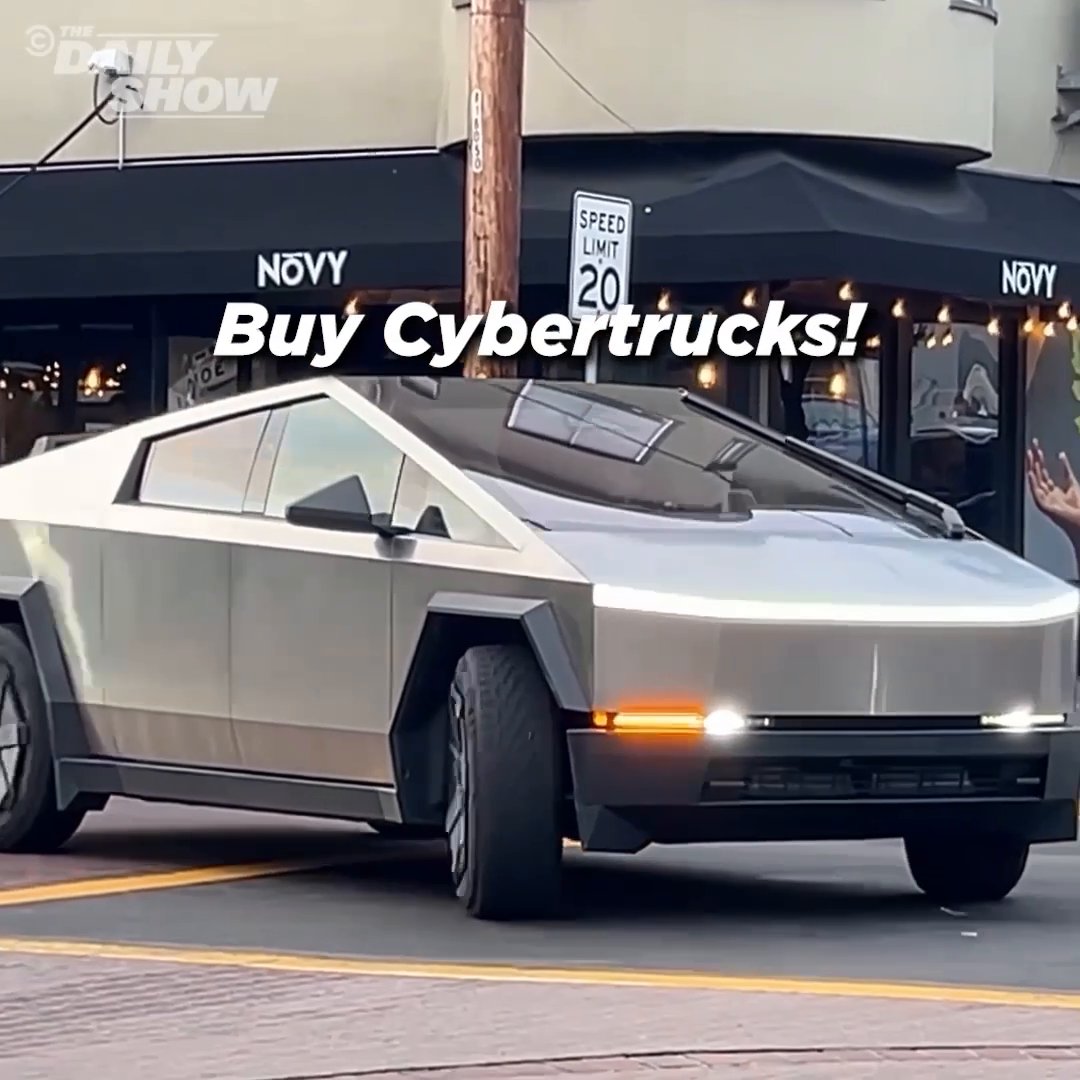 Share THIS if you're glad the government is spending less on waste and more on a fleet of Cybertrucks you can see from space!