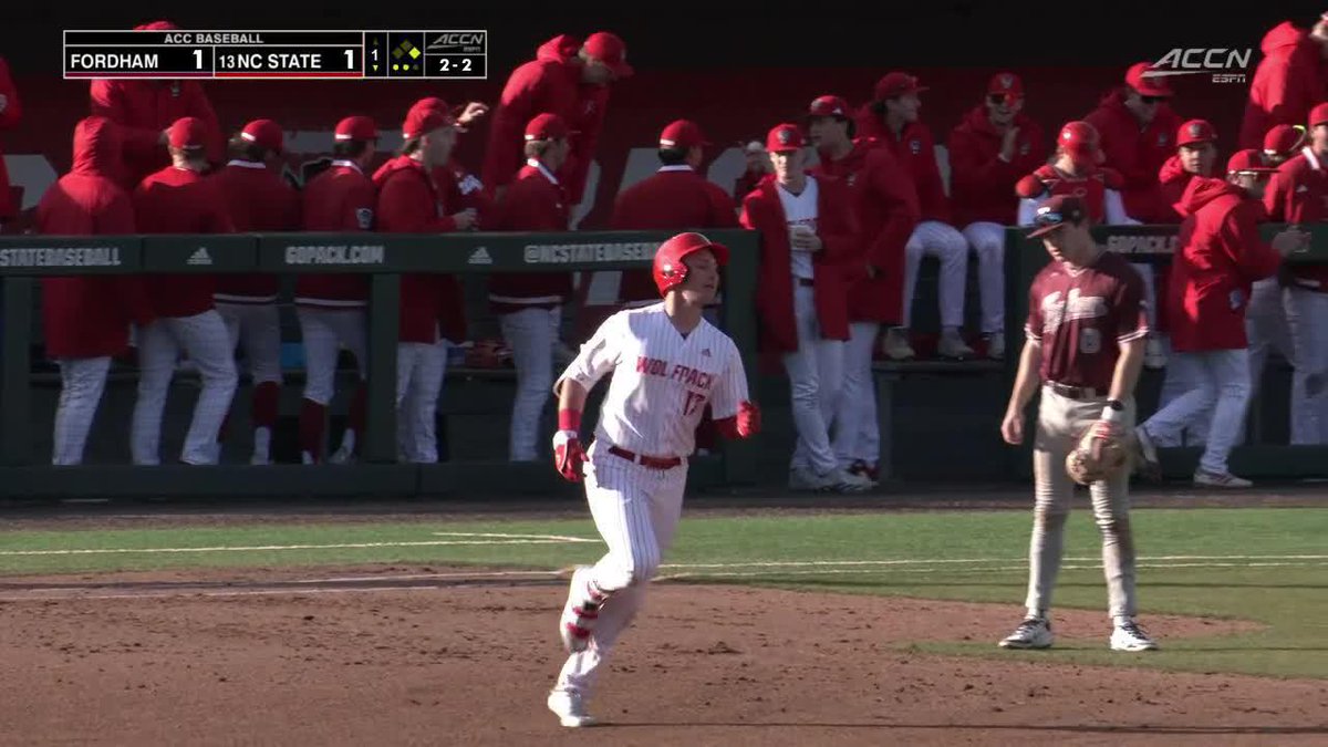 It's a day of firsts! Matt Ossenfort gets his first with the Wolfpack! 🐏: 1 🐺: 3