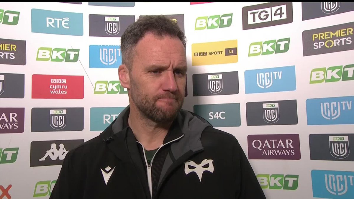 "All you can ask for against a top of the table team is to be in with a shot of winning it with a couple minutes to go and we were." 🗣️ Ospreys Head Coach Mark Jones gives his thoughts after tonight's game against Leinster ⚫