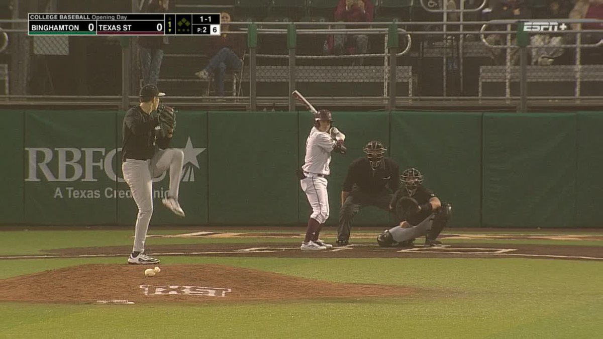 Farber starts things off with a double! #EatEmUp #SlamMarcos x Ryne Farber