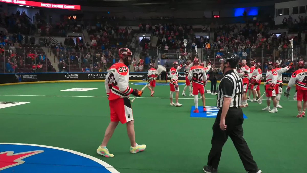 Buffalo out here saluting the fans and treating it like a home game... The Bandits take down the Rock and move to 7-0 for the first time since 1996.