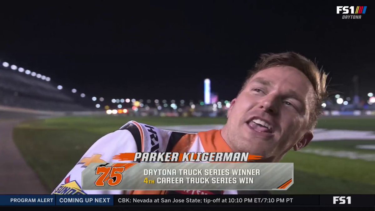"Biggest win of my entire life ... GOD, I LOVE THIS PLACE!"- Parker Kligerman Regan Smith | #NASCARonFS1