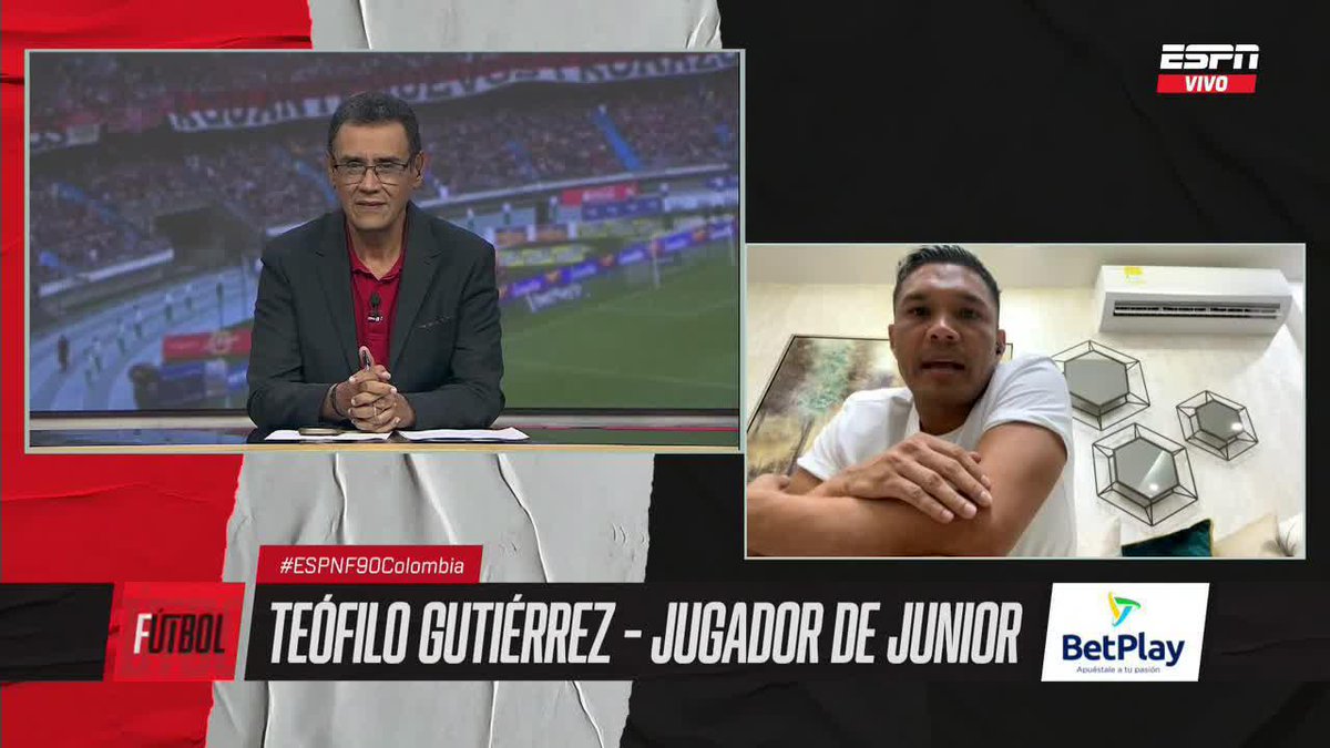 #ESPNF90Colombia | El clásico nocturno del fútbol Nos acompaña Teófilo Gutiérrez, jugador de Junior de Barranquilla "No sé ahora cuál es la lloradera con los 39 años, el vino tampoco tiene fecha de vencimiento" ▶️ No te pierdas F90 por #DisneyPlus