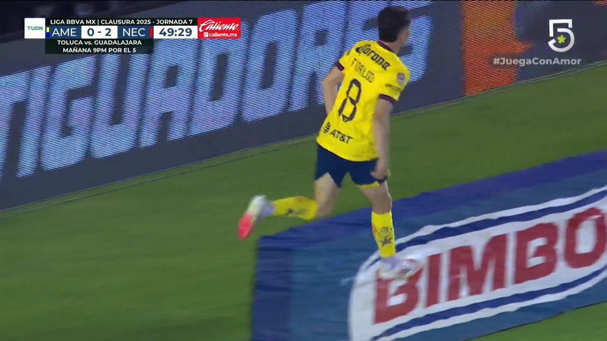 ¡Apararece el Maguito! Golazo de las Águilas gran jugada de Henry que termina Fidalgo 🦅 América 1-2 Necaxa ⚡ 🔴 EN VIVO 🇲🇽 📺 Canal 5 🇺🇸 📺 Univisión y TUDN 📲 #JuegaConAmor #FridayEnTUDN