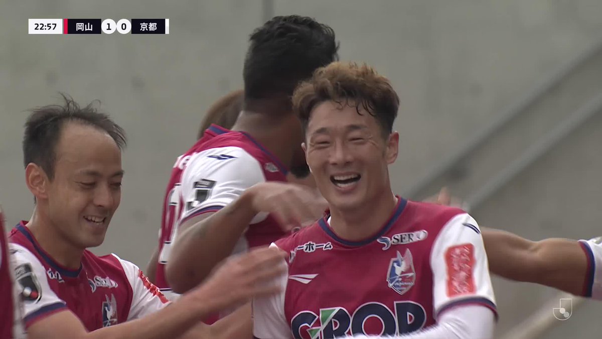 ファジアーノ岡山Ｊ１初ゴールは田上大地‼️ 🎦 ゴール動画 🏆 明治安田Ｊ１リーグ 第1節 🆚 岡山vs京都 🔢 1-0 ⌚️ 23分 ⚽️ 田上 大地（岡山) #Ｊリーグ