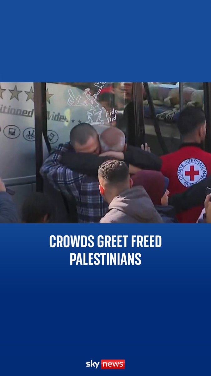 Israel began releasing 369 Palestinian prisoners and detainees. They were released in exchange for three Israeli hostages in the sixth swap since the ceasefire.