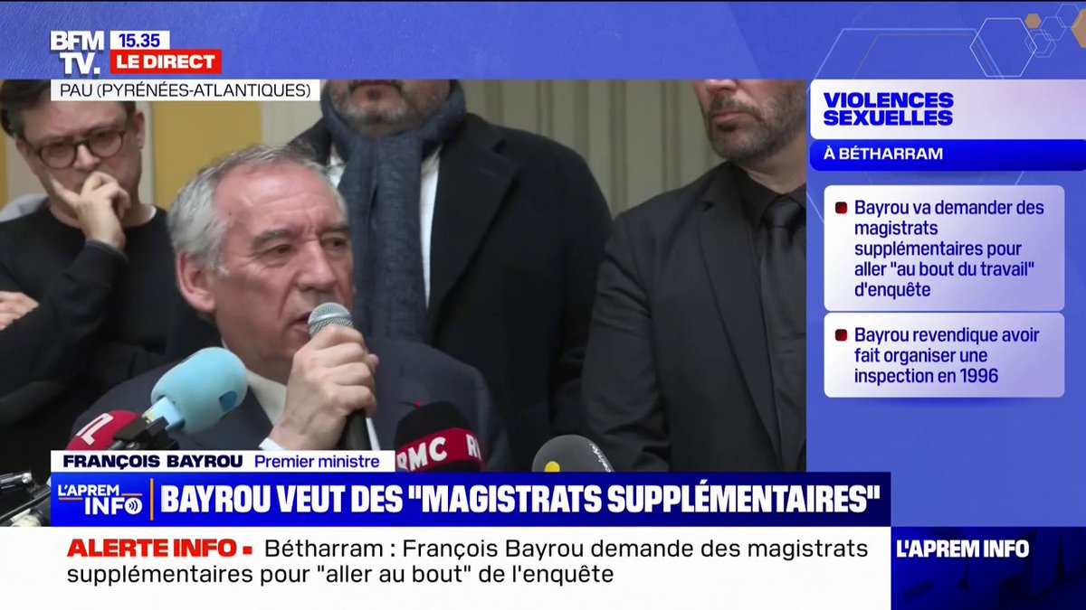 Affaire Bétharram: "Je vous assure que ce n'est pas de ma faute", dit François Bayrou