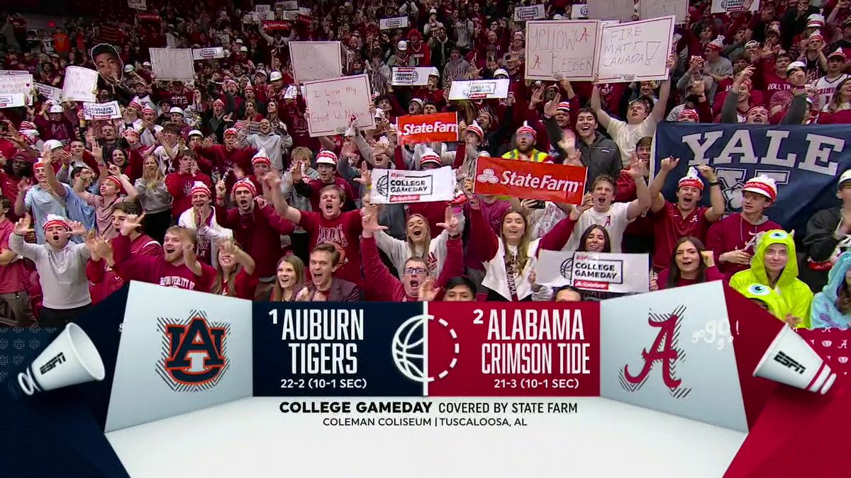 "This is where legends are made." 😤 College GameDay TAKES OVER Tuscaloosa for No. 1 Auburn against No. 2 Alabama 👀