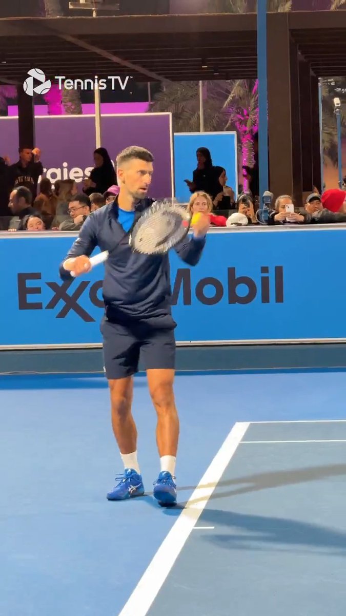 Whatever the weather ☔️ Novak Djokovic has arrived in Doha 👋 Qatar Tennis Federation