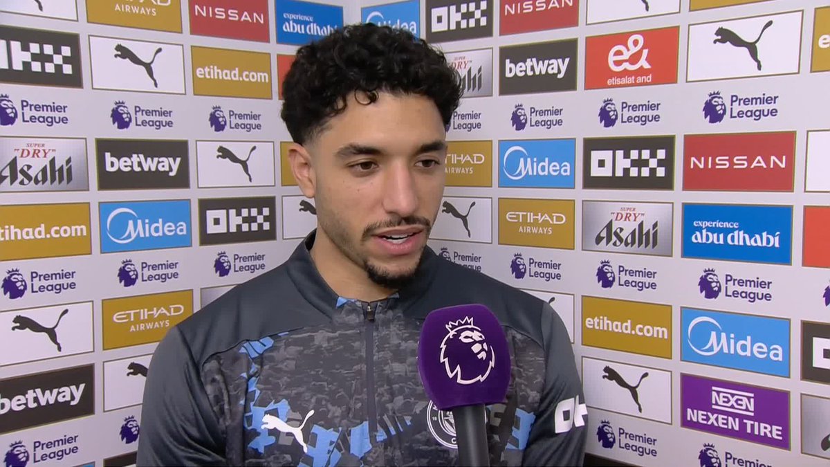 🗣️ "We were one family on the pitch" Omar Marmoush reacts after scoring a hat-trick for Manchester City against Newcastle 3️⃣