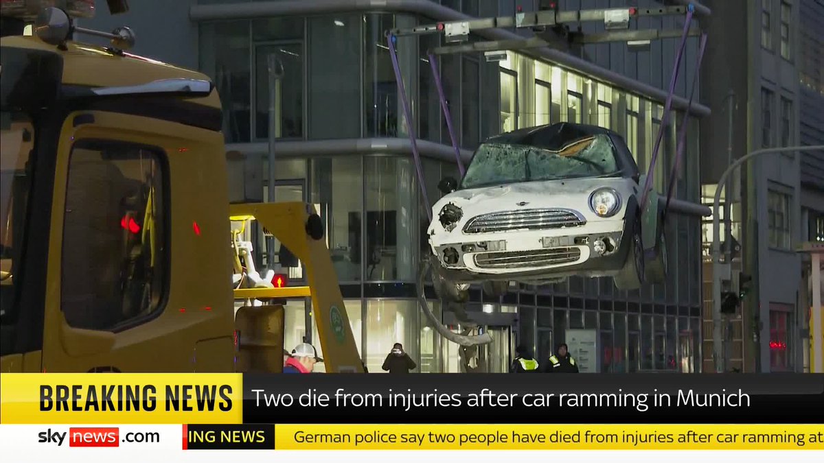 BREAKING: A woman and her two-year-old daughter have died after a car was driven into a crowd of people in Munich, Germany, earlier this week. Sky's Barbara Serra has the latest. Read more: 📺 Sky 501, Virgin 602, Freeview 233 and YouTube
