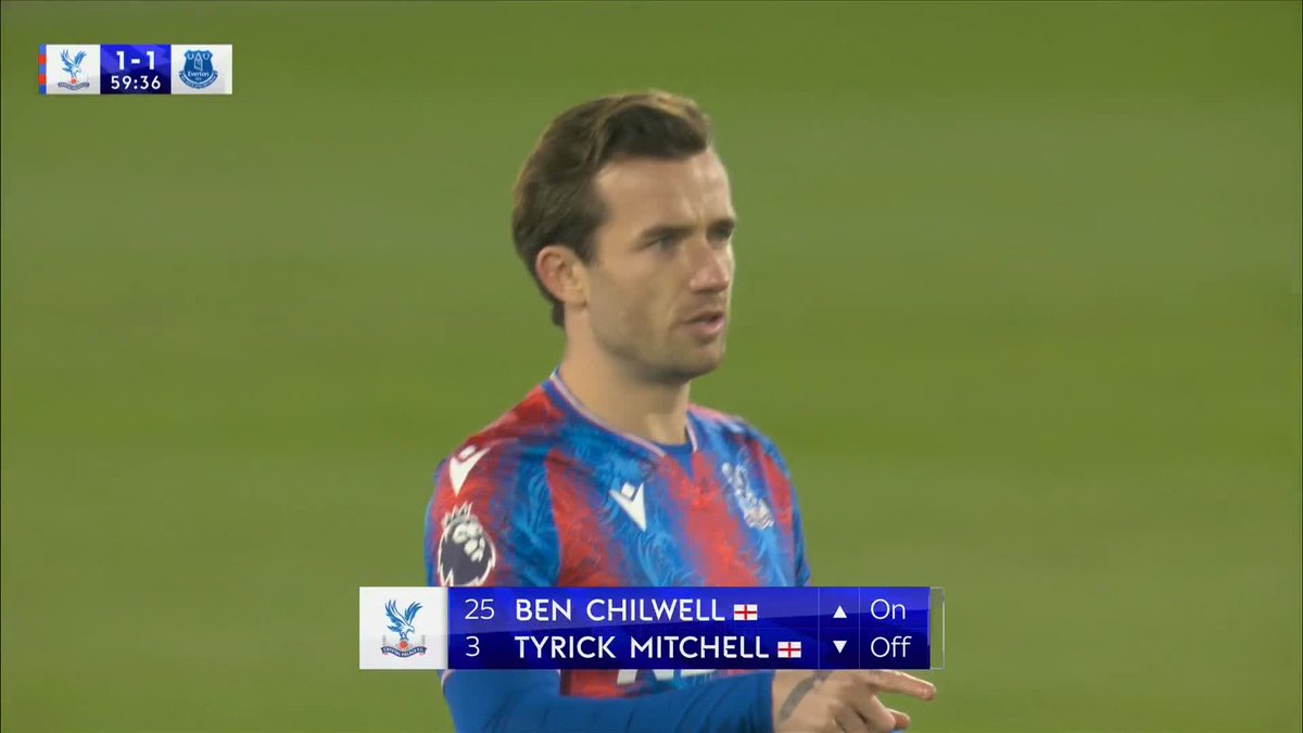 Ben Chilwell makes his first appearance for Crystal Palace in the Premier League 👏