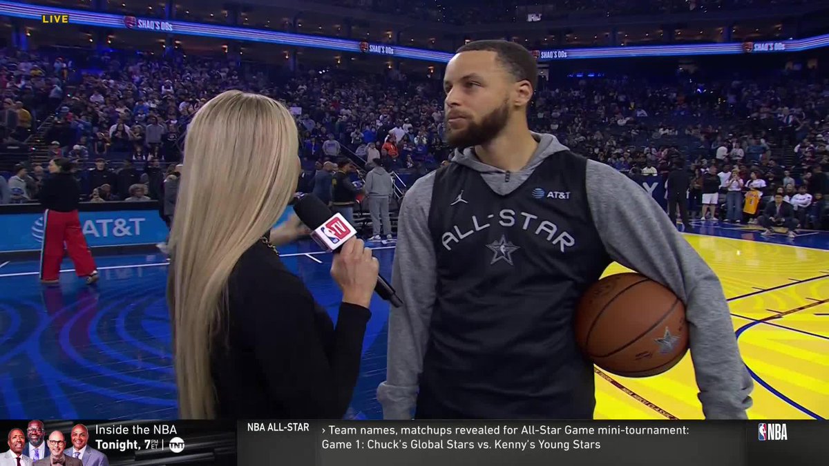 "We did a lot of winning in this building" 🙌 Stephen Curry is feeling the Golden State Warriors memories in Oracle Arena with Allie LaForce ❤️