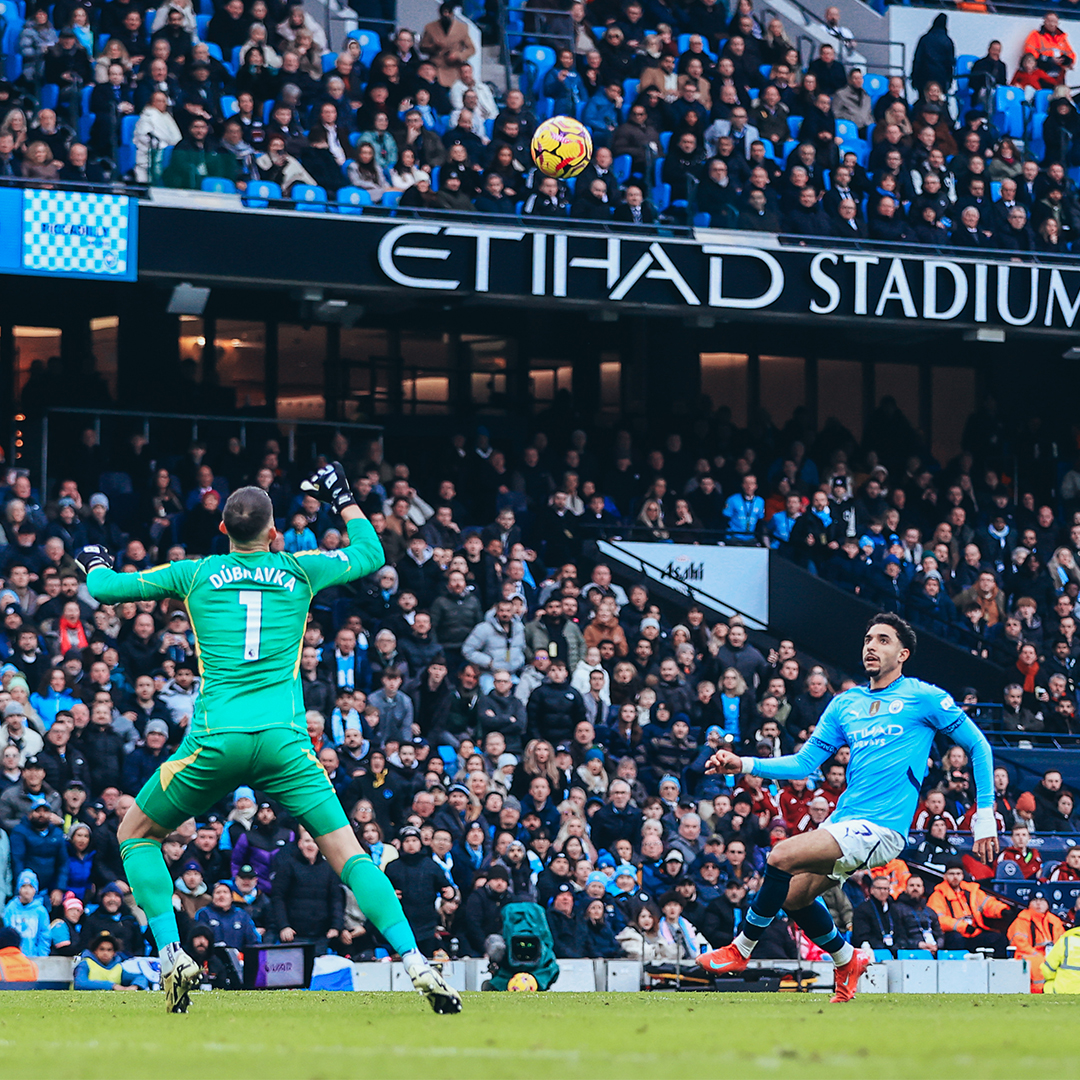 🩵 Omar Marmoush's first goal for City!