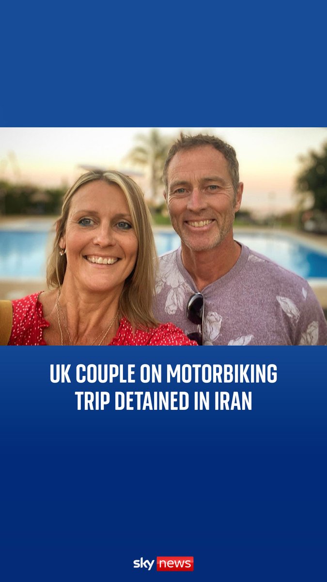 A British couple, Craig and Lindsay Foreman, have been detained in Iran while on a motorbiking trip across the globe as part of a positive psychology mission. Sky's Ashna Hurynag reports ⬇️ Read more: