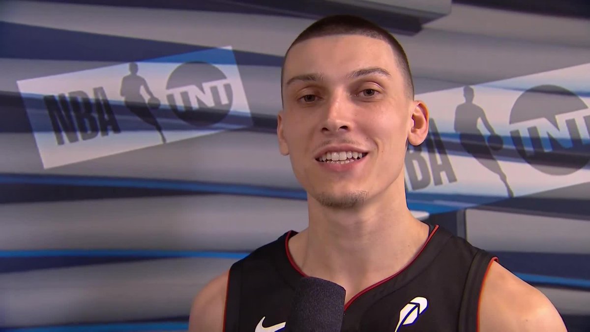 "Since I picked up a basketball" 🙏 Tyler Herro on how long he envisioned being a #NBAAllStar with Allie LaForce 🎙️