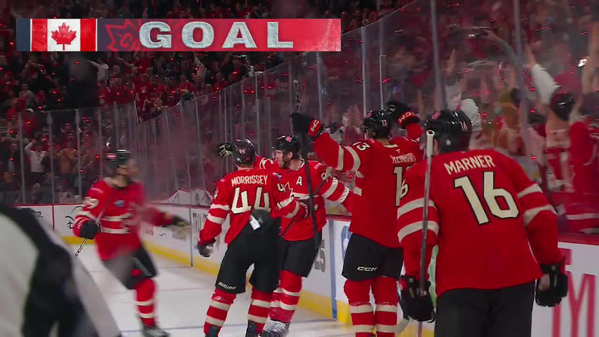 MCDAVID ON THE MOVE 😮‍💨 Canada gets the first goal of the game 🇨🇦