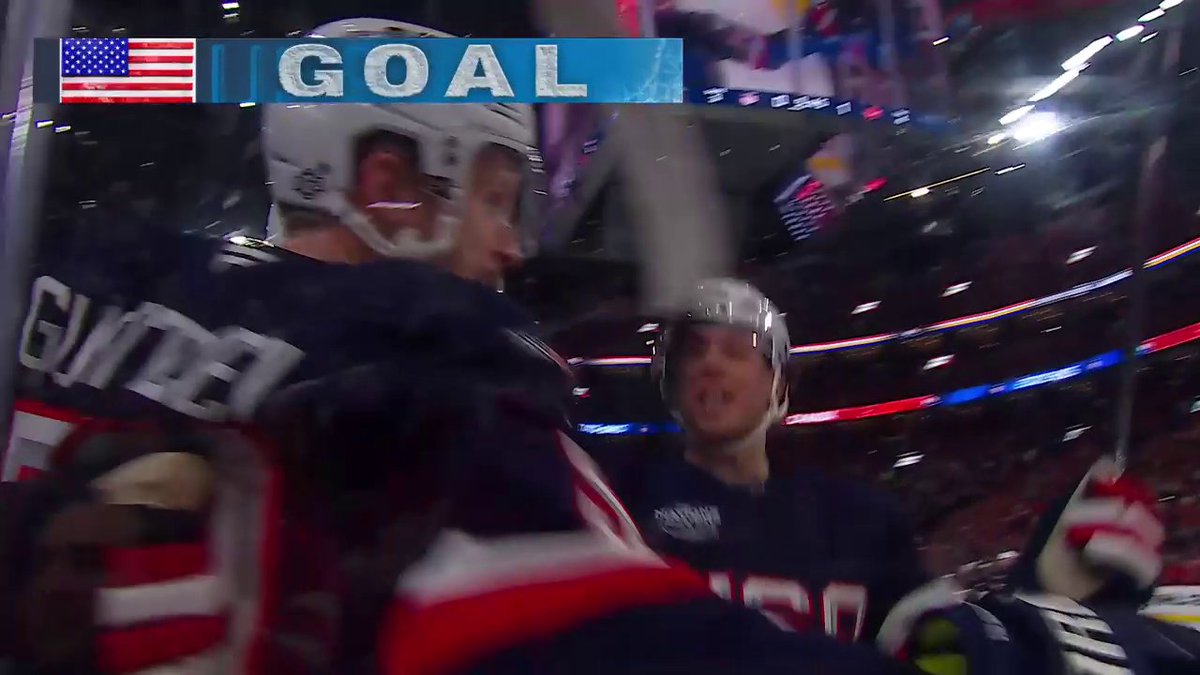 TIE GAME‼️ Jake Guentzel has the equalizer for the USA! 🇺🇸 #4Nations 🇺🇸: ABC &amp; ESPN+ ➡️ 🇨🇦: Sportsnet or stream on Sportsnet+ ➡️