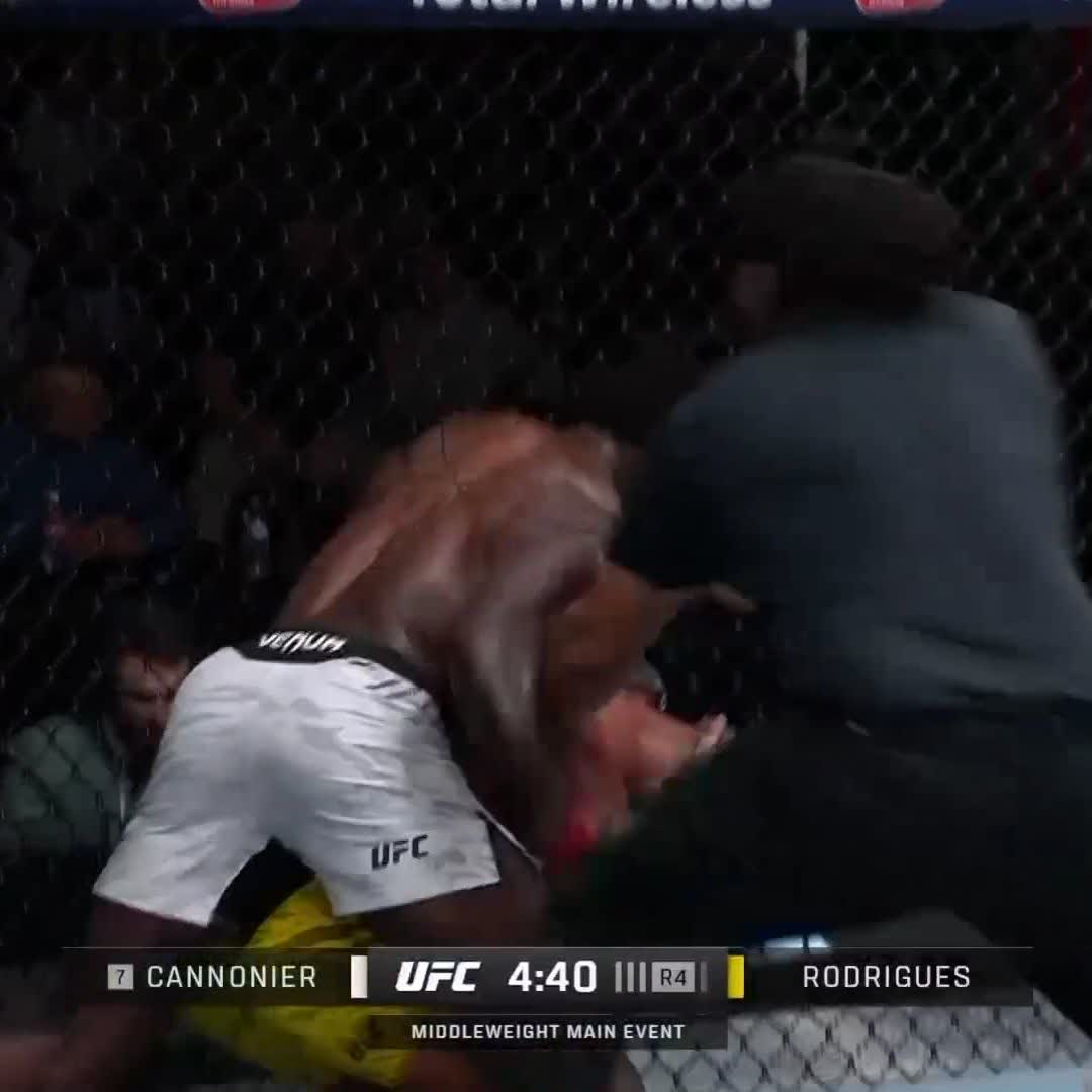 WHAT A PERFORMANCE FROM JARED CANNONIER 🤯 He gets the TKO victory in the #UFCVegas102 main event!