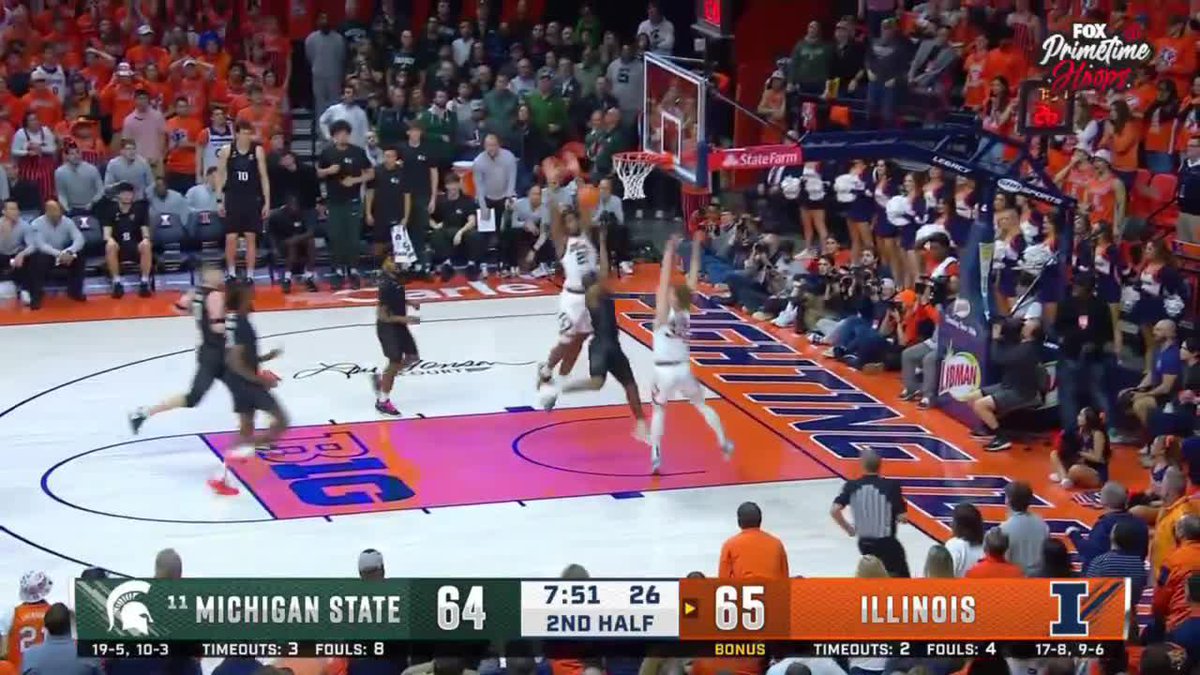 Of course, a wild sequence like this happens with Gus Johnson on the call 🎙️ #B1GMBBall on FOX College Hoops 📺