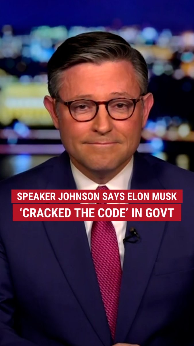 'TRULY REVOLUTIONARY’: House Speaker Mike Johnson (R-LA) praises Elon Musk’s impact in an interview with Mark R. Levin saying Democrats will be “afraid of the final result.”