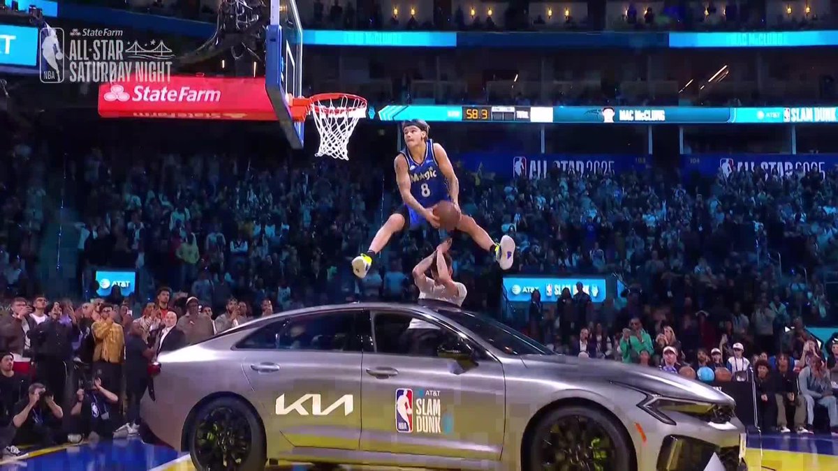 MUST-SEE Slow-mo replays of Mac McClung's dunk OVER A CAR ‼️ #ATTSlamDunk