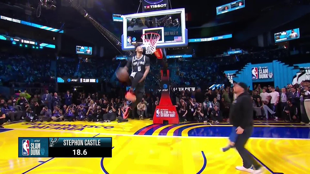 Stephon Castle with an UNREAL under the basket East Bay SLAM 🤯 #ATTSlamDunk